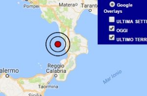 Terremoto oggi Calabria 13 giugno 2017