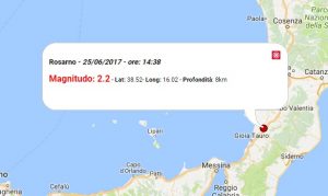 Terremoto oggi, scossa in Calabia