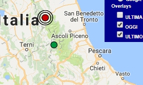 Terremoto oggi Marche 3 luglio 2017, scossa M 2.3 provincia di Macerata - Dati Ingv