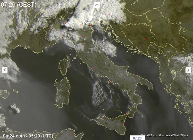 Tempo in atto: condizioni meteo instabili al Nord con temporali anche forti, fenomeni in arrivo anche al Centro-Sud - sat24.com Tempo in atto: condizioni meteo instabili al Nord con temporali anche forti, fenomeni in arrivo anche al Centro-Sud - sat24.com