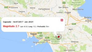 Terremoto oggi, scossa in Campania