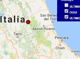 Terremoto oggi Marche 19 luglio 2017, scossa M 2.1 provincia di Macerata - Dati Ingv