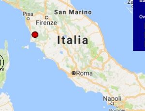 Terremoto oggi Toscana 29 luglio 2017, scossa M 2.1 provincia di Pisa - Dati Ingv