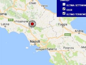 Terremoto oggi Molise 13 agosto 2017, scossa M 2.3 provincia d'Isernia - Dati Ingv