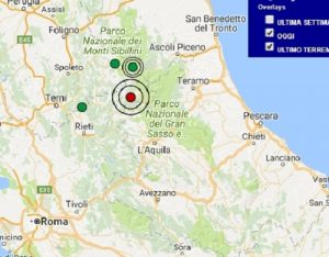 Terremoto oggi Lazio 14 agosto 2017, scossa M 3.0 provincia di Rieti - Dati Ingv