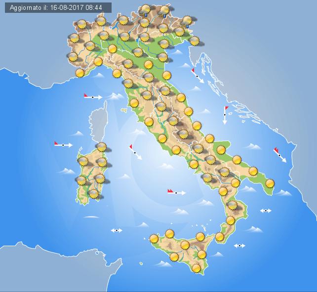 Meteo domani 17 Agosto 2017
