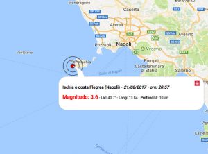 Terremoto oggi, in serata scossa in provincia di Napoli