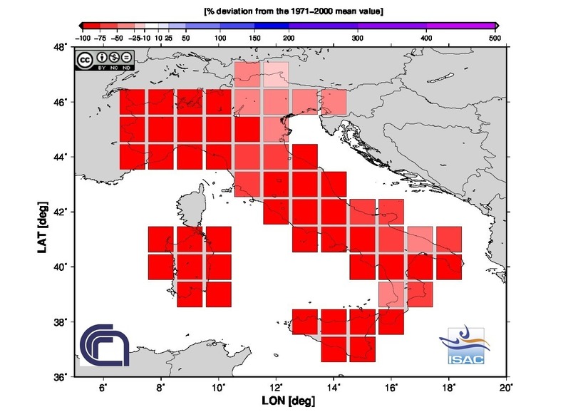 Anomalie di precipitazione per il mese di agosto 2017 in Italia - isac.cnr.it