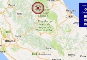 Terremoto oggi Abruzzo 5 settembre 2017, scossa M 3.9 provincia dell'Aquila - Dati Ingv