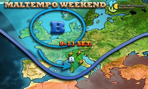 Possibile allerta meteo per diverse regioni d'Italia tra Sabato e Lunedì