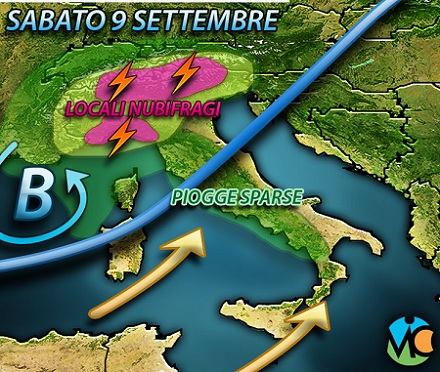 Temporali e nubifragi in arrivo domani al Nord Italia