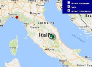 Terremoto oggi Marche 15 settembre 2017, scossa M 2.3 provincia di Macerata - Dati Ingv