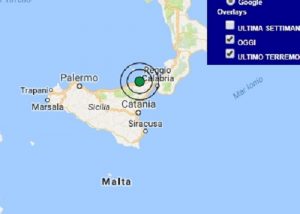 Terremoto oggi Sicilia 21 settembre 2017, scossa M 3.3 costa siciliana - Dati Ingv
