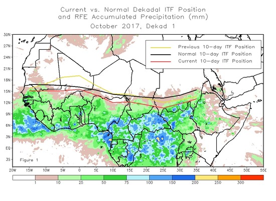 L'ITCZ si abbassa, anticiclone meno invadente nell'ultima decade di ottobre? - cpc.ncep.noaa.gov L'ITCZ si abbassa, anticiclone meno invadente nell'ultima decade di ottobre? - cpc.ncep.noaa.gov