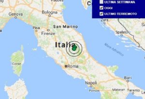 Terremoto oggi Umbria 14 ottobre 2017, scossa M 3.2 provincia di Perugia - Dati Ingv