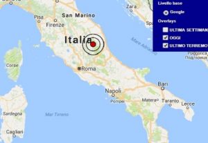 Terremoto oggi Marche 19 ottobre 2017, scossa M 3.2 provincia di Macerata - Dati Ingv
