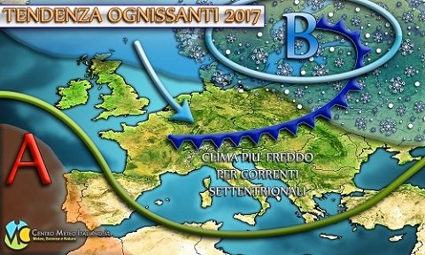 Ognissanti 2017 con clima freddo, tendenza meteo per il ponte