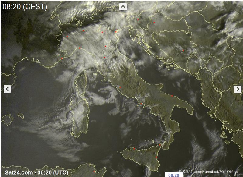 Meteo live: tempo ancora stabile salvo qualche pioggia in arrivo - sat24.com Meteo live: tempo ancora stabile salvo qualche pioggia in arrivo - sat24.com