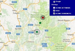 Terremoto oggi Umbria 14 novembre 2017, scossa M 2.7 provincia di Perugia - Dati Ingv