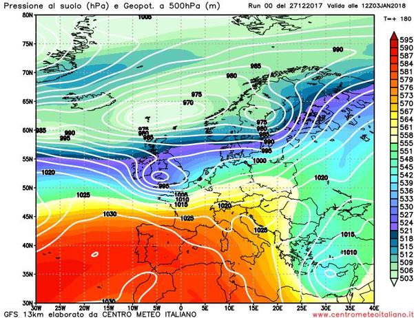 Inizio di Gennaio tra anticiclone e impulsi instabili dall'Atlantico?