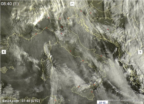 Molte nuvole oggi sull'Italia con locali piogge e nevicate - sat24.com Molte nuvole oggi sull'Italia con locali piogge e nevicate - sat24.com