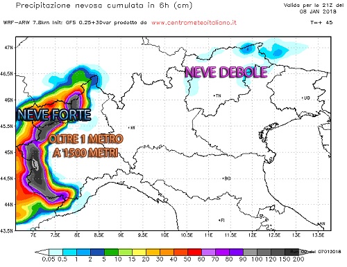Neve abbondante in arrivo sulle Alpi occidentali Neve abbondante in arrivo sulle Alpi occidentali