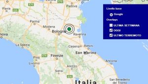 Terremoto oggi Emilia Romagna 1 febbraio 2018, scossa M 2.7 provincia di Ferrara - Dati Ingv