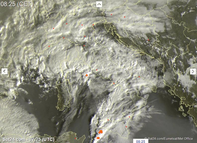 Tempo instabile o perturbato con piogge, temporali e neve - sat24.com Tempo instabile o perturbato con piogge, temporali e neve - sat24.com