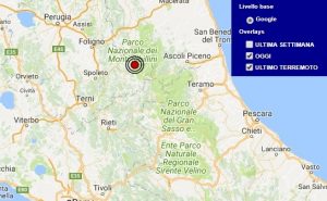 Terremoto oggi Umbria 7 febbraio 2018, scossa M 2.4 provincia di Perugia