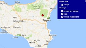 Terremoto oggi Sicilia 9 febbraio 2018, scossa M 2.0 provincia di Catania - Dati Ingv
