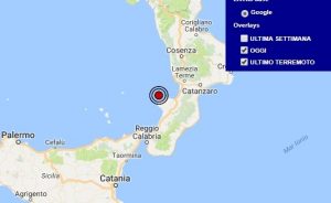 Terremoto oggi Calabria 12 febbraio 2018, scossa M 2.3 costa calabra - Dati Ingv