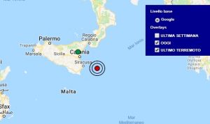 Terremoto oggi Sicilia 23 febbraio 2018, scossa M 2.1 provincia di Catania - Dati Ingv