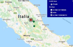 Terremoto oggi Lazio 6 marzo 2018, scossa M 2.5 provincia di Rieti - Dati Ingv
