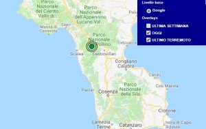 Terremoto oggi Calabria 18 marzo 2018, scossa M 2.4 provincia di Cosenza - Dati Ingv