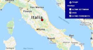 Terremoto oggi Umbria 19 marzo 2018, scossa M 2.2 in provincia di Perugia - Dati Ingv