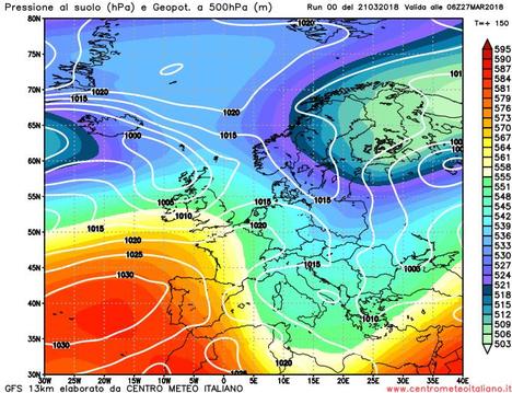 Ultima parte di marzo molto dinamica secondo i principali modelli meteo