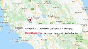 Terremoto oggi, scossa in provincia di Siena