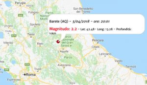 Terremoto oggi, scossa in Abruzzo