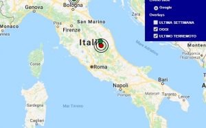 Terremoto oggi Umbria 5 aprile 2018, scossa M 2.6 provincia di Perugia - Dati Ingv