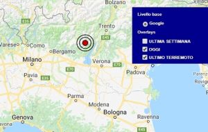 Terremoto oggi Trentino Alto Adige 17 aprile 2018, scossa M 2.8 provincia di Trento - Dati Ingv