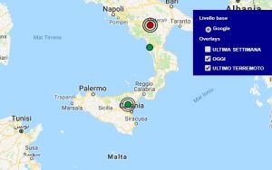 Terremoto oggi Sicilia 20 aprile 2018, scossa M 2.5 provincia di Catania - Dati Ingv
