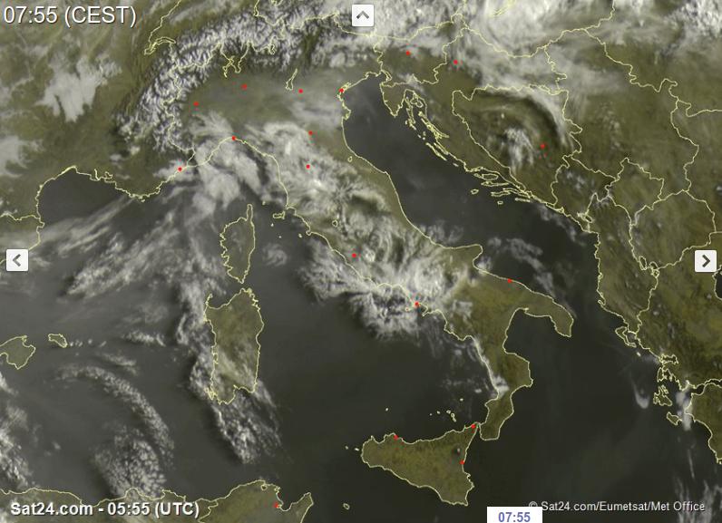 Nubi sparse e locali temporali, ecco le previsioni meteo di oggi - sat24.com Nubi sparse e locali temporali, ecco le previsioni meteo di oggi - sat24.com