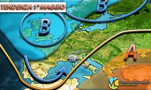 Tendenza meteo per il 1° maggio 2018