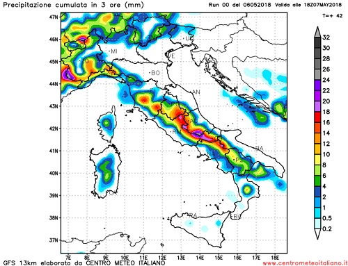 Maltempo con piogge e temporali pomeridiani anche intensi Maltempo con piogge e temporali pomeridiani anche intensi