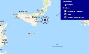 Terremoto oggi Italia 22 maggio 2018, scossa M 3.3 mar Ionio - Dati Ingv