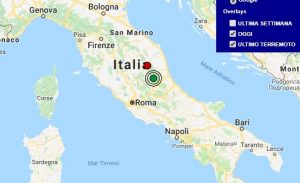 Terremoto oggi Lazio 26 maggio 2018, scossa M 2.3 ad Amatrice, provincia di Rieti - Dati Ingv