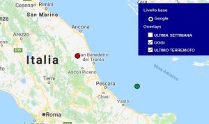 Terremoto oggi Marche 30 maggio 2018, scossa M 2.1 provincia di Fermo - Dati Ingv