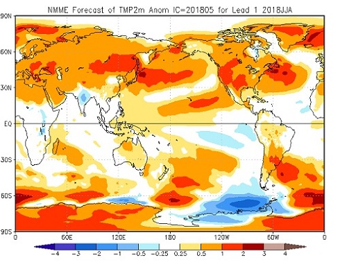 Tendenza meteo estate 2018 - cpc.ncep.noaa.gov