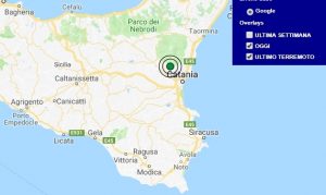 Terremoto oggi Sicilia, 11 giugno 2018, scossa M 2.8 provincia di Catania - Dati Ingv