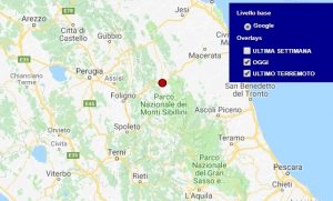 Terremoto oggi Marche 14 giugno 2018, scossa M 2.0 provincia di Macerata - Dati Ingv